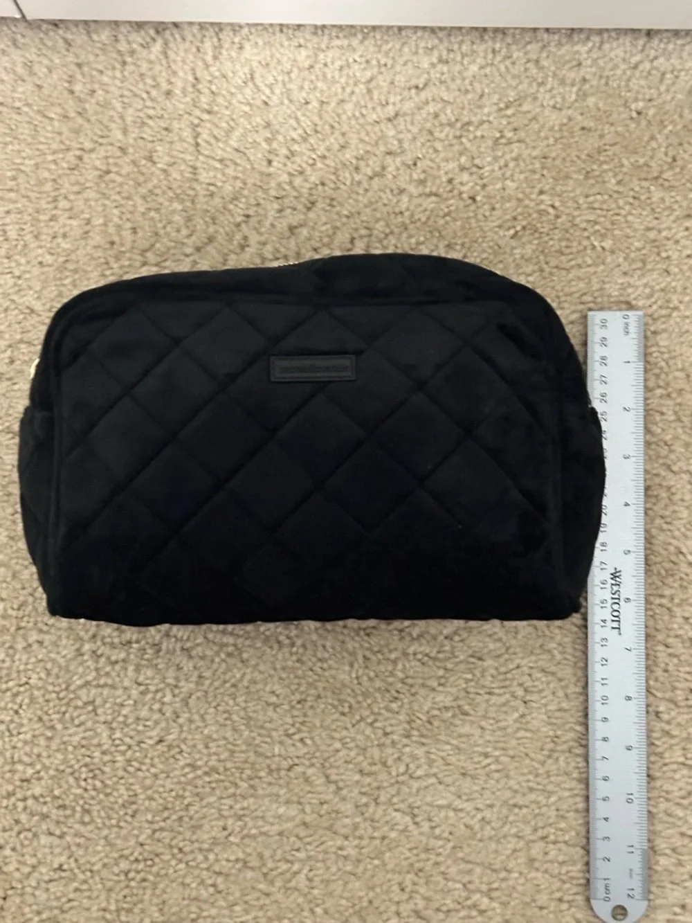 BareMinerals Black Velvet Quilted‎ Cosmetic Makeup Travel Bag - New & Unused